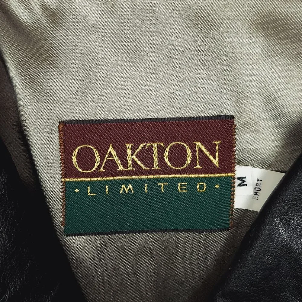 MEN'S GENUINE LEATHER BUTTON FRONT COAT BY OAKTON (M) - Picture 12 of 15